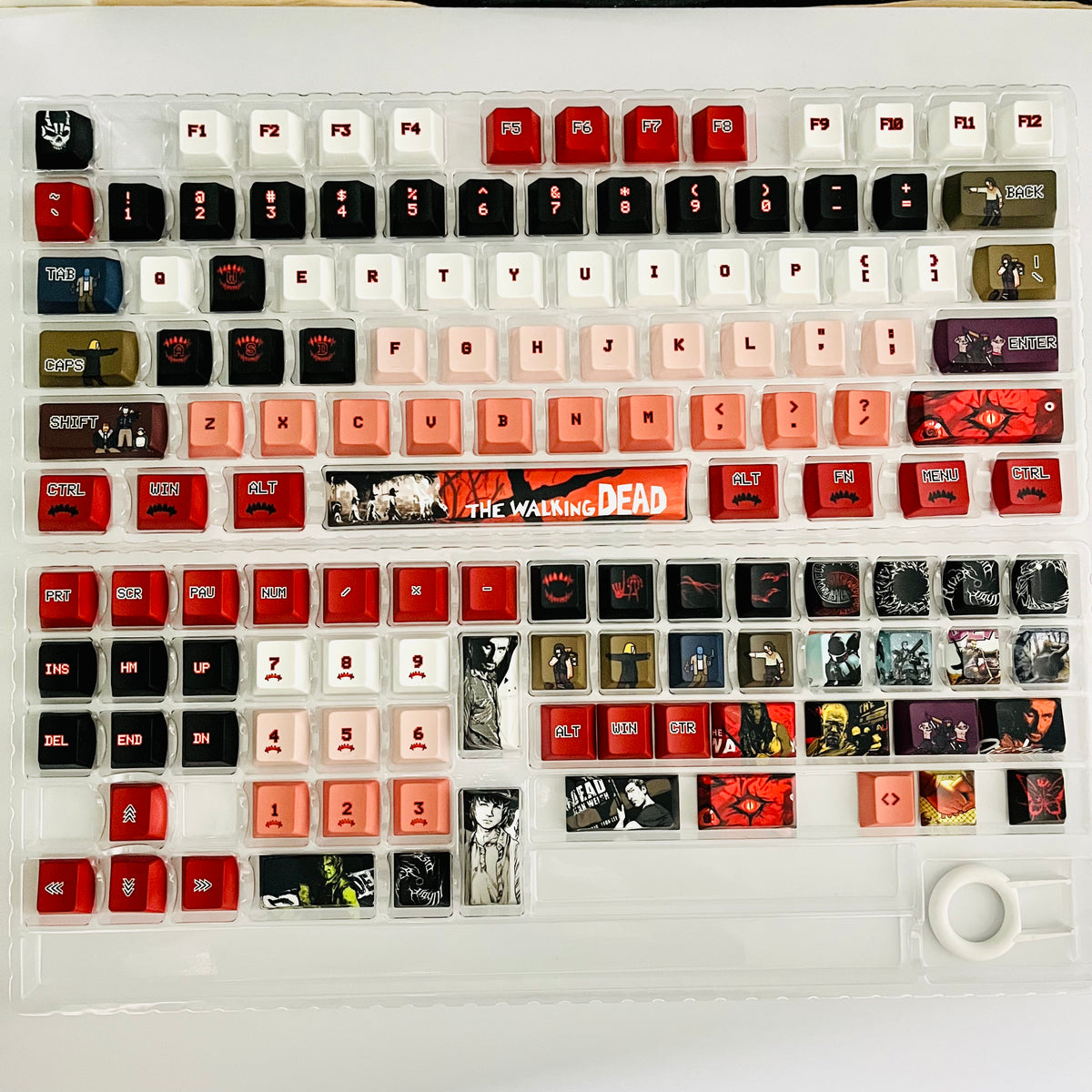 The Walking Dead PBT keycap set for 60%-100% layout