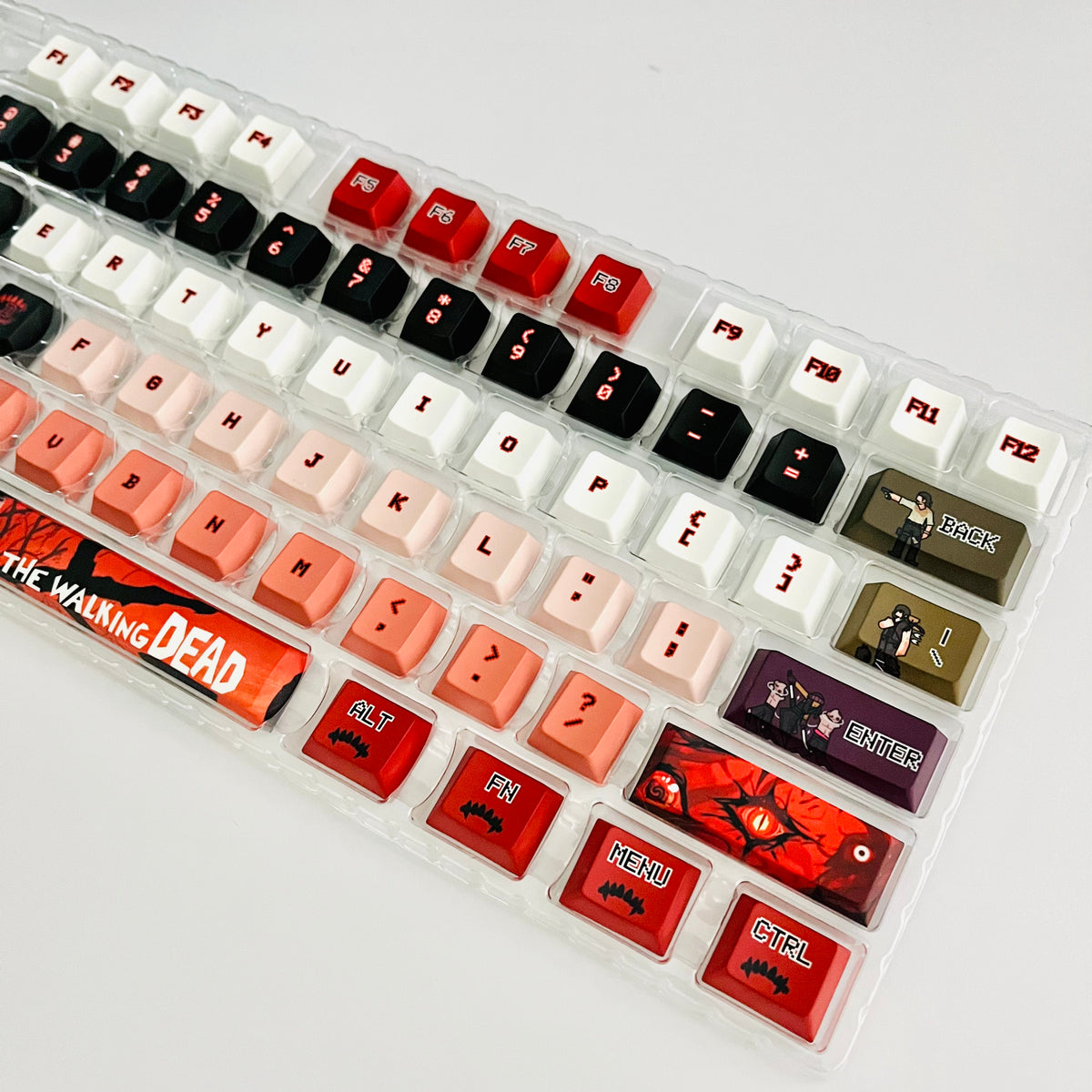 The Walking Dead PBT keycap set for 60%-100% layout