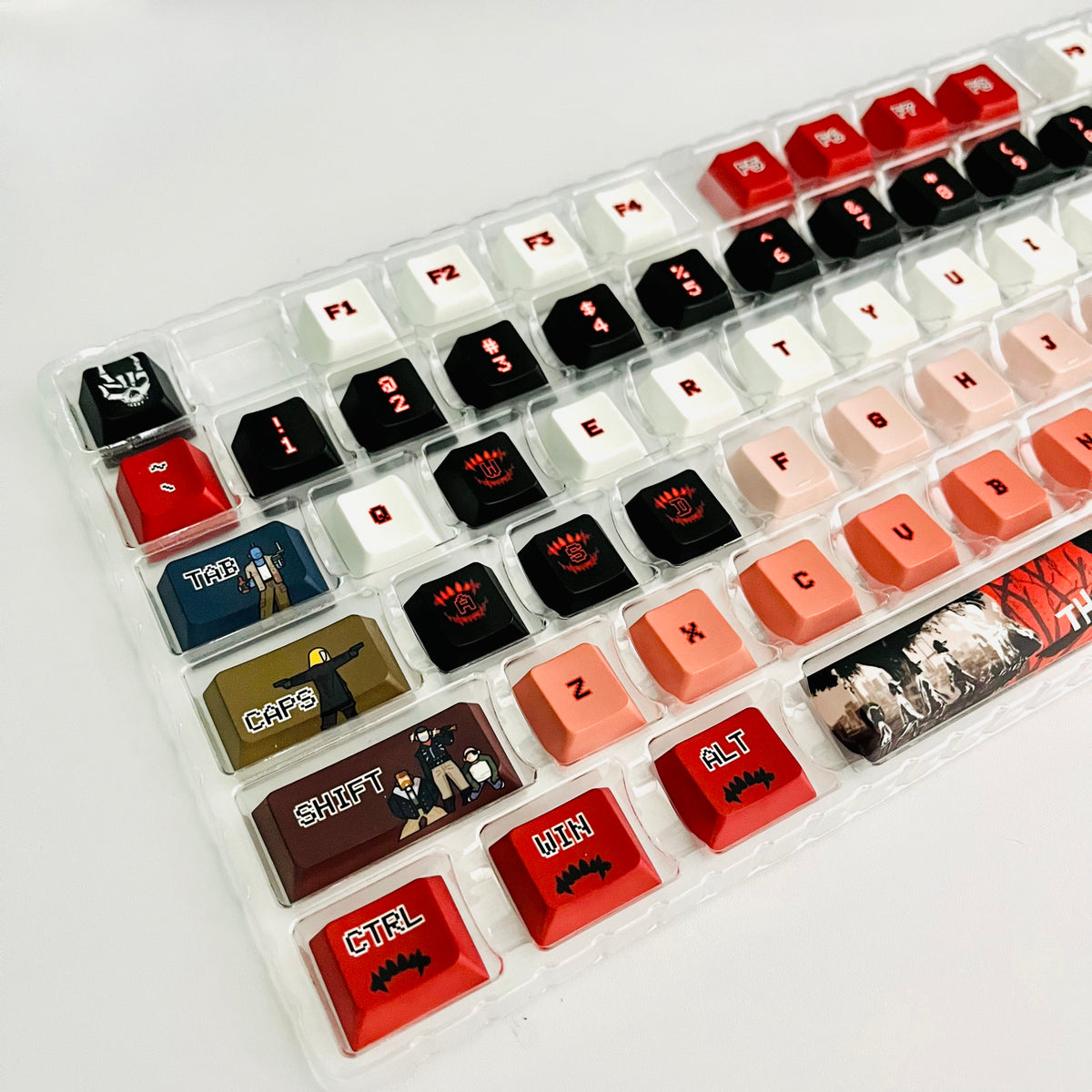 The Walking Dead PBT keycap set for 60%-100% layout