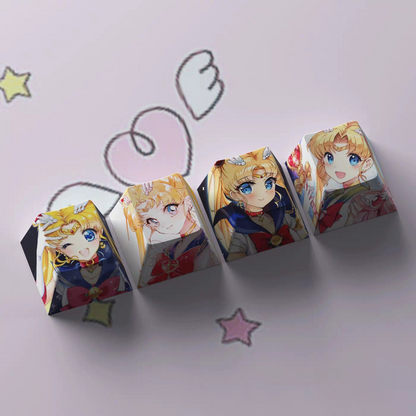 4pcs of sailor moon keycaps/Cherry-PBT