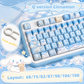 Cinnamoroll keycaps with double printed and Side-backlit