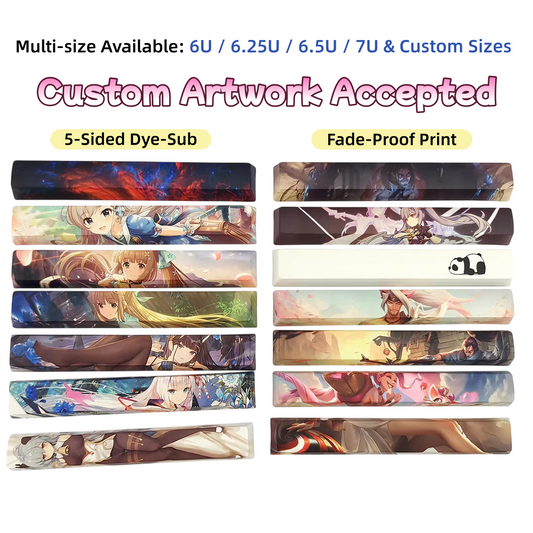 Custom Your Spacebar, Multiple size options, Thickened material, Five-Sides Dye-Sublimation