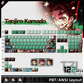 Tanjiro Kamado keycaps set from Demon Slayer with TOP light