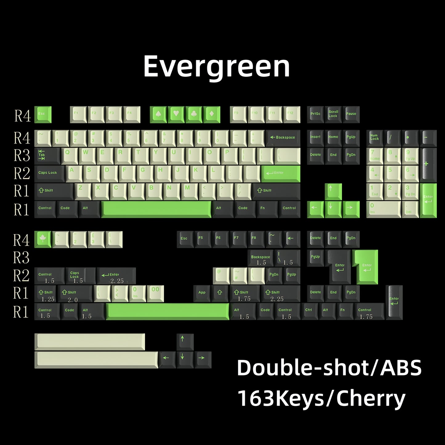 GMK Colorway Doubleshot ABS Keycaps Full Set – Thick-Walled Cherry Profile MX Stem Mechanical Keyboard Keycap Set