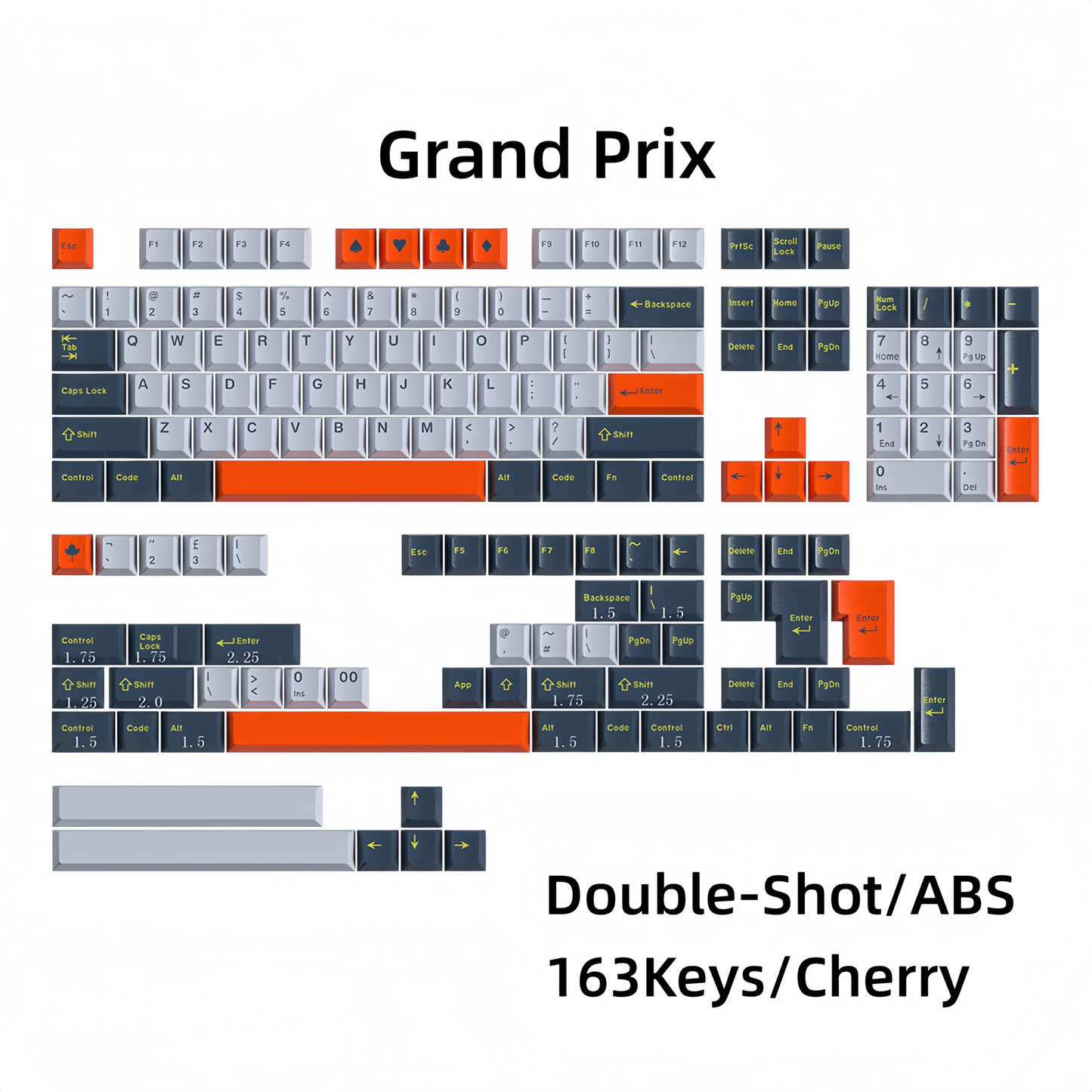 GMK Colorway Doubleshot ABS Keycaps Full Set – Thick-Walled Cherry Profile MX Stem Mechanical Keyboard Keycap Set