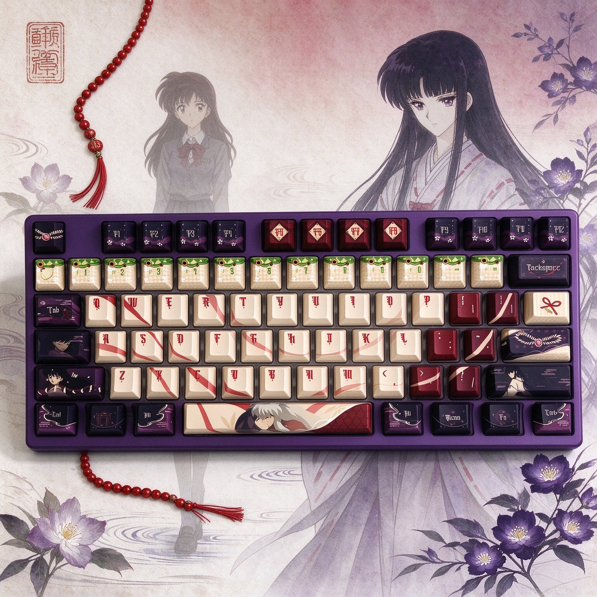 140 keys Kagome Higurashi  Inuyasha keycaps set, fit ANSI and ISO layout