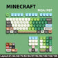 74/112/129keys MINECRAFT Keycaps Double-shot keycaps with side printed shine-through legends