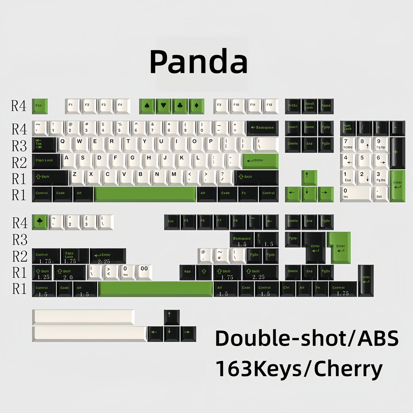 GMK Colorway Doubleshot ABS Keycaps Full Set – Thick-Walled Cherry Profile MX Stem Mechanical Keyboard Keycap Set