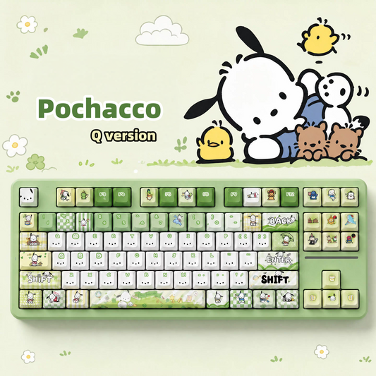 Pochacco keycaps with double printed and Side-backlit