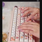 Cardcaptor Sakura Cute Pink MOA Keycaps Set 114pcs