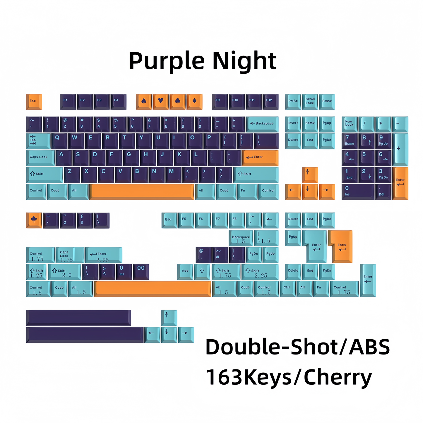 GMK Colorway Doubleshot ABS Keycaps Full Set – Thick-Walled Cherry Profile MX Stem Mechanical Keyboard Keycap Set