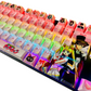 Original Sailor Moon anime keycaps set with Side lit, PBT and Cherry MOA profile for MX-cross stems keycboard