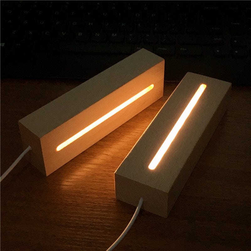 3D DIY wooden lamp base (usb)